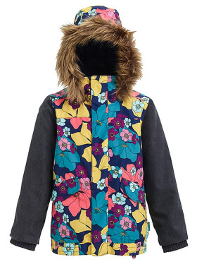 Burton WHIPLY BOMBER FLOWER/DENIM dětská zimní bunda XL