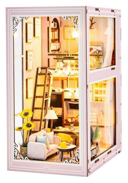 3D Skládačka Zarážka na knihy: Růžový mezonet