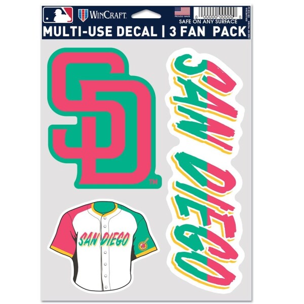 Samolepka San Diego Padres MLB City Connect Multi-Use Set (3 ks)% 1 ks