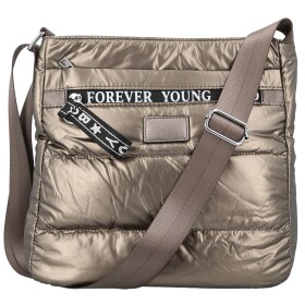 Stylová dámská textilní crossbody kabelka Zayana, zlatá