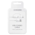 SAMSUNG Propojovací kabel z USB na micro USB nebo USB typ C bílá (EP-DG930DWEGWW)