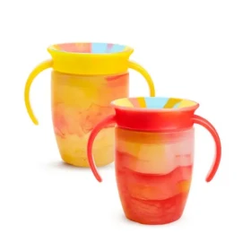 Munchkin Miracle 360° Tie Dye Cup Tropical 207 ml 6m+ 2 ks, žlutá a červená (90348P)