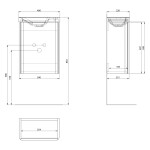 SAPHO - ZORBA umyvadlová skříňka 39x50x21,5cm, agila LT113-4343