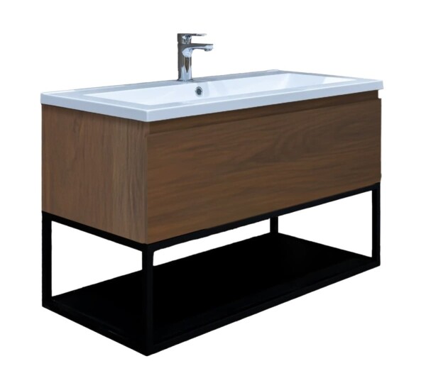 Koupelnová skříňka s umyvadlem SAT B-Way 99x30x45 cm ořech mat BWAY100NUTU BWAY100NUTU