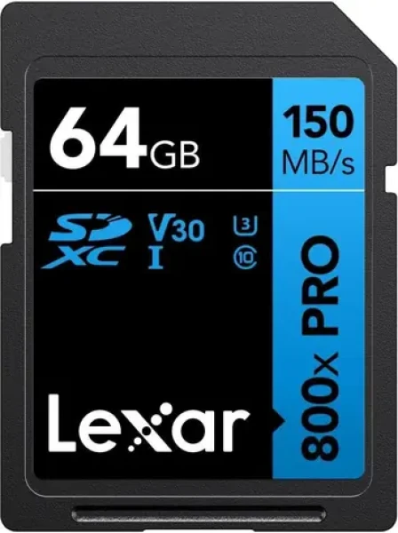 Lexar Professional 800x PRO 64GB / čtení: 120MBps / zápis: 45MBps / Class 10 / V30 UHS-I (LSD0800P064G-BNNNG)