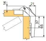 BLUM 79T8500 závěs skládací, rohová dvířka, vrut, 60° (12112)