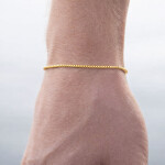 Pánský náramek Ricardo Gold - chirurgická ocel, Zlatá 15 cm + 2 cm (prodloužení)