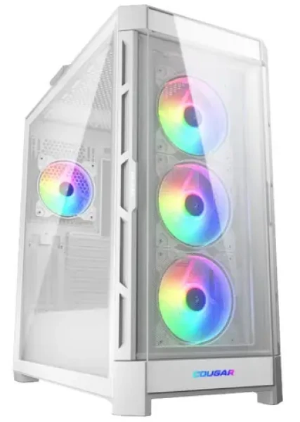 COUGAR Duoface Pro RGB bílá / PC skříň / ATX / micro-ATX / mini-ITX / RGB / průhledná bočnice / bez zdroje (CGR-DUOFACE PRO RGB W)