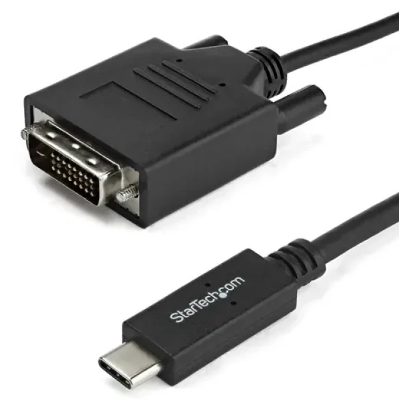 StarTech kabel USB-C na DVI černá / 1920 x 1200 / 2 m (CDP2DVIMM2MB)