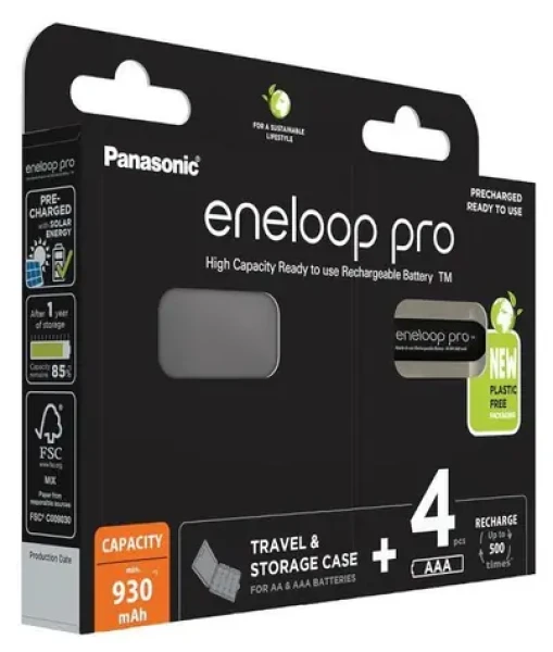 Panasonic Eneloop PRO Nabíjecí baterie AAA 930 mAh / Ni-MH / 4ks / blistr (BK-4HCDEC4BE)