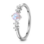 Royal Fashion stříbrný prsten GU-DR8702R-SILVER-MOONSTONE-TOPAZ Velikost: 8 (EU: 57-58)