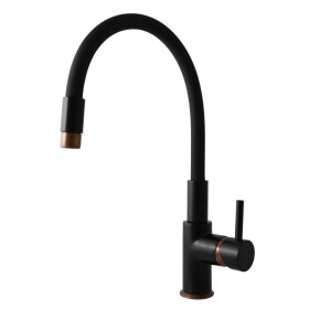 RAV Slezák - SEINA - Dřezová baterie s flexibilním ramínkem, Černá matná/Stará mosaz (Bronz), 1/2" SE919.5/10CMATSM