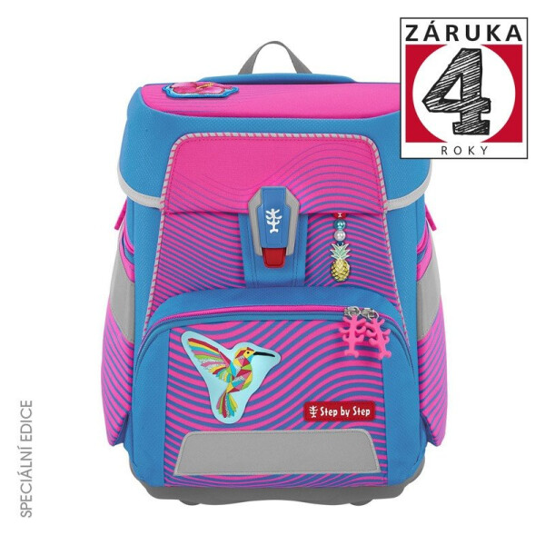 Školní aktovka SPACE NEON Kolibri Kaja 5 dílný set, AGR certifikát