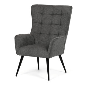 Křeslo ušák, šedá, látka, AK-315 GREY2