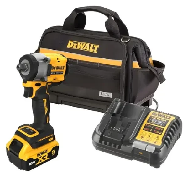 DeWalt DCF922 / Aku rázový utahovák / 18V / Upínání: 1/2" / 406 Nm / 1x 5,0 Ah Li-Ion / nabíječka / brašna (DCF922NA3)