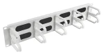 Lanberg Organizér kabelů typ B šedý / Organizér kabelů / 19" rack / 2U / 10 kovových držáků (AK-1204-S)