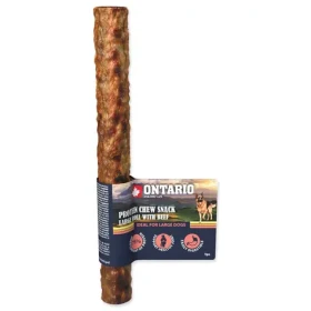 Ontario Protein žvýkací pamlsek velká rolka s hovězím 25.4cm (214-56053)