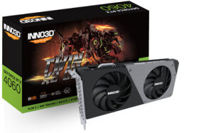 Inno3D GeForce RTX 4060 Twin X2 OC 8GB / 1830 - 2490 MHz / 8GB GDDR6 / 128-bit / 1x HDMI + 3x DP / (8) (N40602-08D6X-173051N)