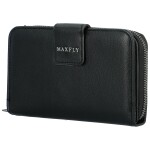 Trendy dámská koženková peněženka MaxFly Engli, černá
