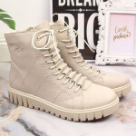 Rieker W RKR279C béžové zateplené boty na platformě 40