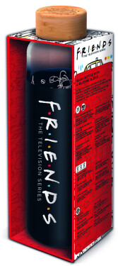 Skleněná láhev s návlekem - Přátelé 585 ml - EPEE