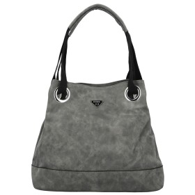 Módní dámská koženková kabelka na rameno Harieta, šedá