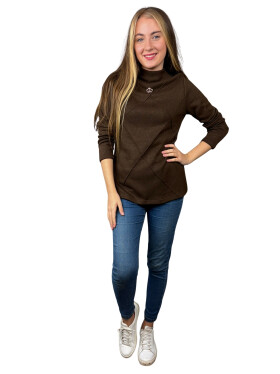 HOSH Dámský rolákový top Royal Velikost: UNI, Barva: Tmavě hnědá