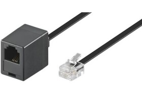 PremiumCord Kabel prodlužovací telefonní rovný 6P4C plug - 6P4C jack 10m (tk6mf-10b)
