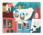 TOP BRIGHT Dřevěné puzzle s hračkou Vrtulník