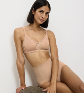 Dámská podprsenka Modern Lace+Cotton N - NEUTRAL BEIGE - béžová 00EP - TRIUMPH BROWN 105A