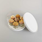 Cake star Plastový kulatý box na cupcakes nebo dort bílý 1 patro (na 7ks)