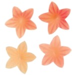 Dekorace oplatková - Květ mini 2 cm Růžové ombré 50 ks