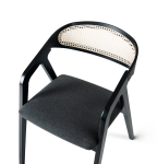 MURDIA trade s.r.o. Jídelní židle křesílko FRAME CANE - černá (buk) MUR-FRAME-CANE-CERNA