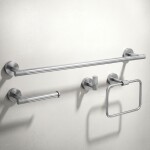 REA - Sada koupelnových doplňků GRID Brush Nickel 4 díly REA-06602