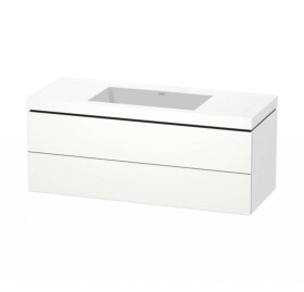 DURAVIT - L-Cube Skříňka s umyvadlem 50x120x48 cm, 2 zásuvky, bílá mat LC6929N1818