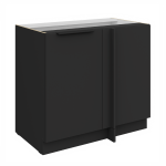 Spodní rohová skříňka Aria 105 ND 1F BB Barva korpusu: Bílá, Barva dvířek: BL - Black AFM