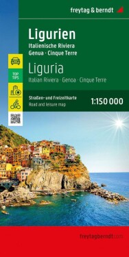 Ligurie 1:150 000 silniční rekreační mapa