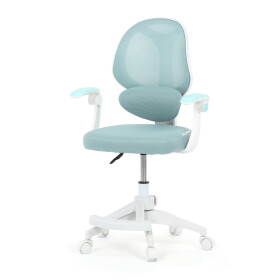 Dětská židle, výškově nastavitelná, modrá síťovina, KA-W8008 BLUE