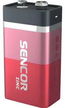 Sencor / Baterie 9V zinkouhlíková / 1 ks (SBA 6F22 1BP 9V Zn)
