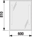 JIKA - Clear Zrcadlo s LED osvětlením, 60x81 cm H4557251731441