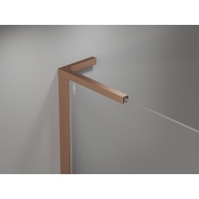 MEXEN/S - Mist-H L Duo sprchový kout dveře křídlové 80 x 80, transparent, měď kartáčovaná 8A5L-080L-080P-65-00