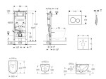 GEBERIT - Duofix Set předstěnové instalace, klozetu Oudee a sedátka softclose, tlačítko Sigma20, matná černá/černá SANI11CA5108B