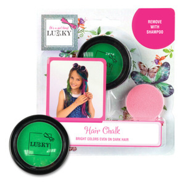 Lukky křída na vlasy s aplikátorem, zelená - EPEE