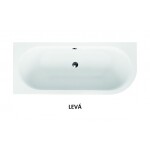 HOPA - Asymetrická vana AVITA SLIM - Nožičky k vaně - Bez nožiček, Rozměr vany - 180 × 80 cm, Způsob provedení - Levé VANAVIT180SLIML