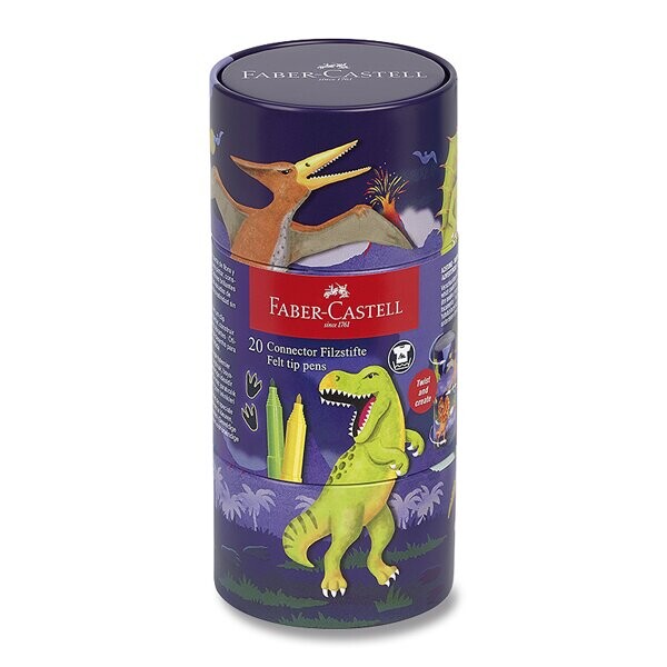 Fixy Faber-Castell Connector, Dinosaurus tuba, 20ks