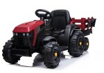 Mamido Dětský elektrický traktor Farmer s vlečkou a lopatou červený