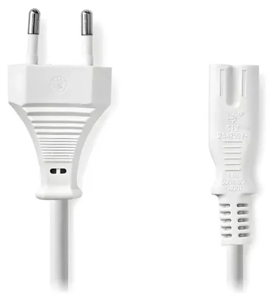 Nedis napájecí kabel Euro - IEC-320-C7 bílý / Napájecí kabel / 5 m (CEGL11040WT50)