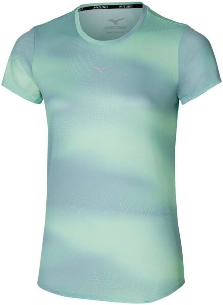 Mizuno Dámské sportovní tričko Core Graphic mentolové Flash Mint - Běžecké tričko Mizuno Core Graphic tee J2GAC20832 Velikost textilu: S