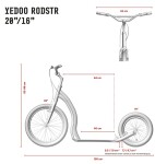 Koloběžk Yedoo Rodstr - white-black, barva bílo/černá