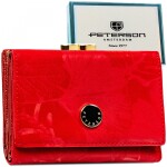 Trendy dámská koženkovo-kožená peněženka Peterson Rozalis, červená